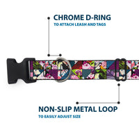 Plastic Clip Collar - Alice in Wonderland Kaleidoscope Scenes