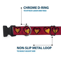 Plastic Clip Collar - Alice in Wonderland Queen's Hearts Reds/Black/Gold