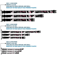 Plastic Clip Collar - Aristocats Marie 3-Poses BECAUSE I'M A LADY THAT'S WHY Black/White/Pink