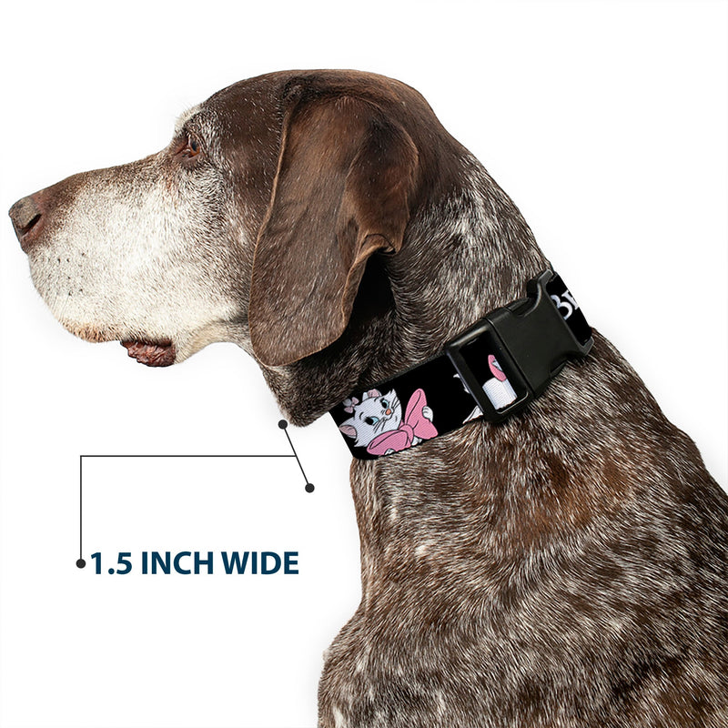 Plastic Clip Collar - Aristocats Marie 3-Poses BECAUSE I'M A LADY THAT'S WHY Black/White/Pink