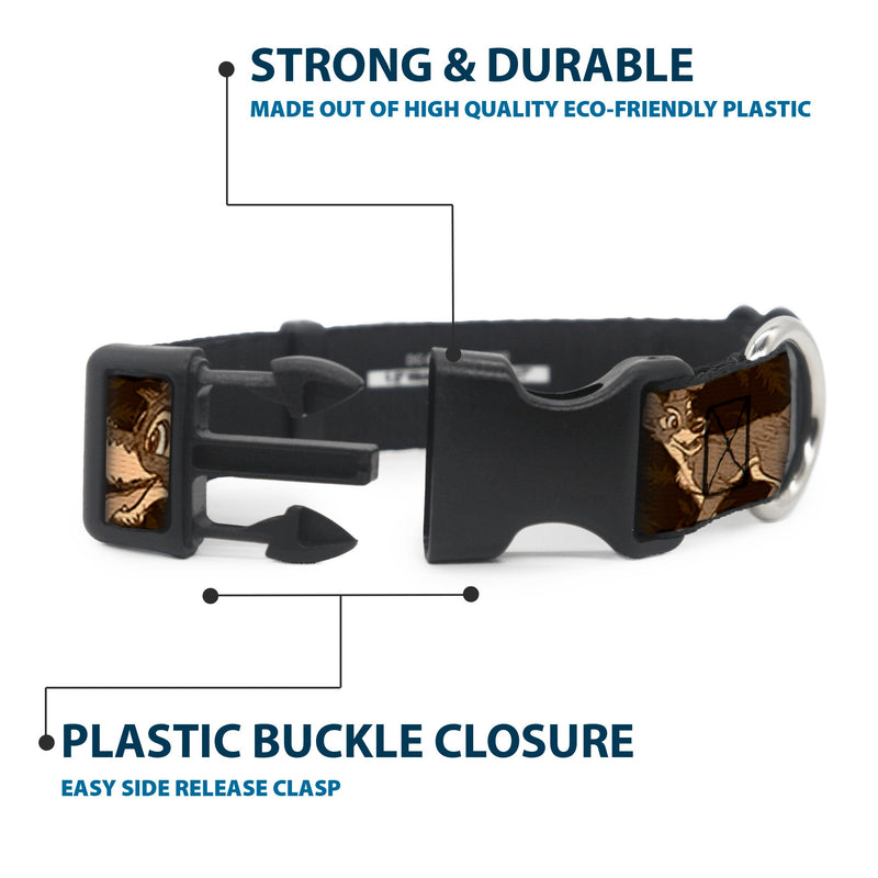 Plastic Clip Collar - Tramp 4-Pose Sketch Browns