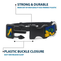 Plastic Clip Collar - Pluto 4-Poses/Landscape Blue/Green