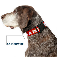 Plastic Clip Collar - Pluto 2-Pose IT'S A RUFF LIFE Red/Yellow/White