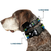 Plastic Clip Collar - Toy Story 3-Aliens OOOOOHHH Black/White/Gray