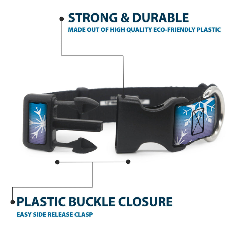 Plastic Clip Collar - Frozen II Snowflakes Blues/Purples/White