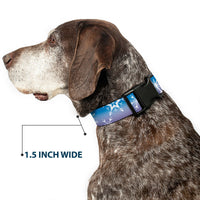 Plastic Clip Collar - Frozen II Snowflakes Blues/Purples/White