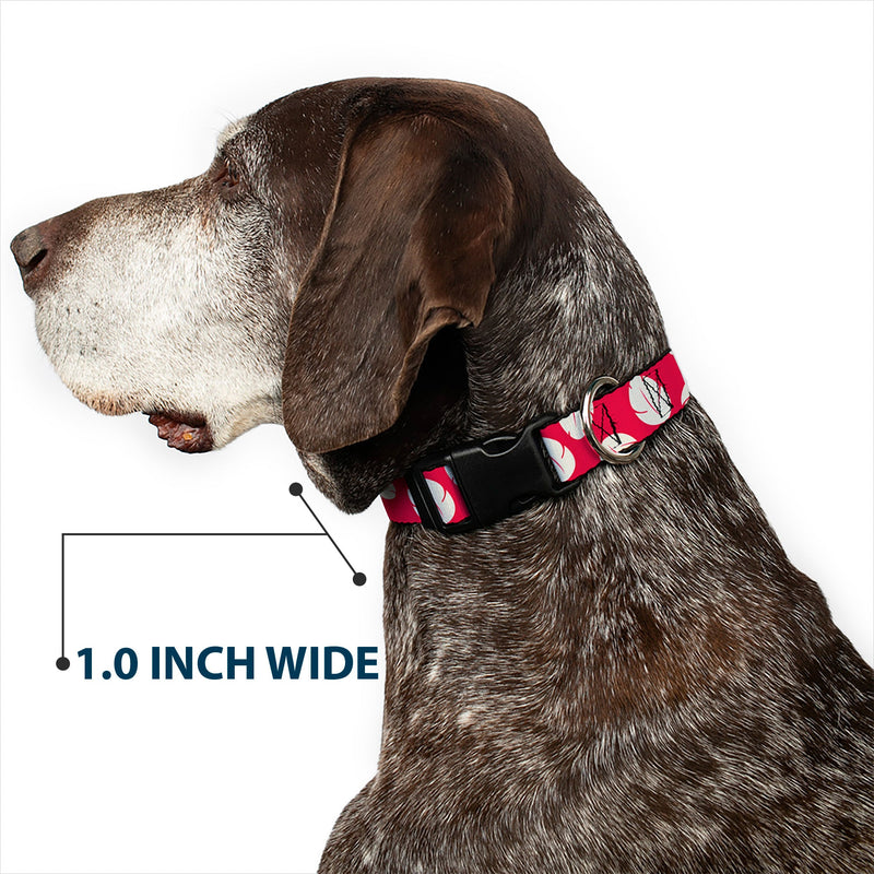 Plastic Clip Collar - Lilo & Stitch Bounding Lilo Dress Leaves Red/Ivory