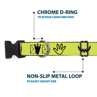 Plastic Clip Collar - Monsters Inc. Mike 4-Icons Greens/Black/White