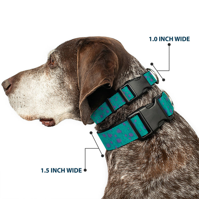 Plastic Clip Collar - Monsters Inc. Sulley Bounding Spots Blue/Purple
