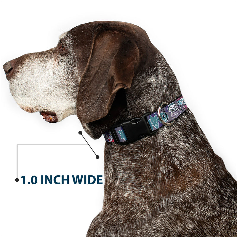 Plastic Clip Collar - Nightmare Before Christmas Lock Shock & Barrel Group Pose/Masks Purples