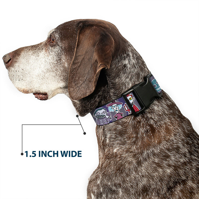 Plastic Clip Collar - Nightmare Before Christmas Lock Shock & Barrel Group Pose/Masks Purples
