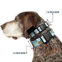 Plastic Clip Collar - Brave Merida Castle and Three Bear Brothers Pose with Script Greens