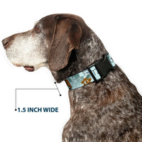 Plastic Clip Collar - Brave Merida Castle and Three Bear Brothers Pose with Script Greens