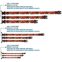 Plastic Clip Collar - Mulan Gazebo Pose with Flowers and Script Red/Golds