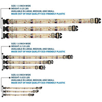 Plastic Clip Collar - Snow White and the Seven Dwarfs with Script and Flowers Yellows
