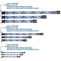 Plastic Clip Collar - Winnie the Pooh Eeyore Text and Expression Close-Up Dot Blues