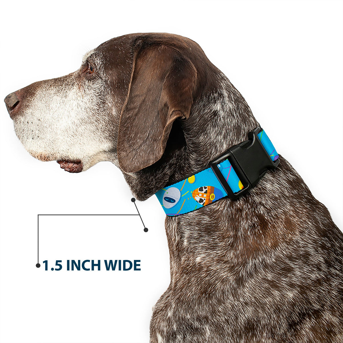 Plastic Clip Collar - Pixar Holiday Collection Easter Egg Characters Scattered Blue
