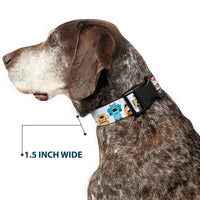 Plastic Clip Collar - Pixar Holiday Collection Nutcracker Characters Lineup/Stars White/Blues