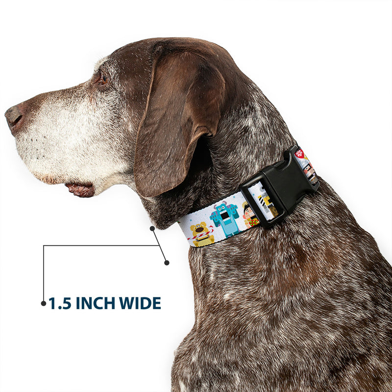 Plastic Clip Collar - Pixar Holiday Collection Nutcracker Characters Lineup/Stars White/Blues