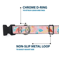 Plastic Clip Collar - The Little Mermaid Flounder and Sebastian Under the Sea Pinks