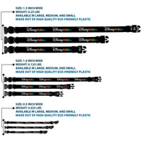 Plastic Clip Collar - DISNEY PRIDE Signature Logo Black/White/Rainbow