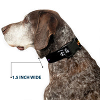 Plastic Clip Collar - DISNEY PRIDE Signature Logo Black/White/Rainbow