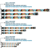 Plastic Clip Collar - Moana ISLAND GIRL Rainbow Pose Blue/Multi Color