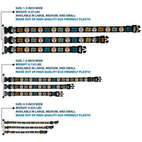 Plastic Clip Collar - CHIP & DALE Expression Bubbles Black/Multi Color