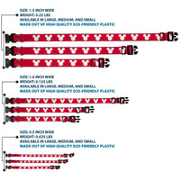 Plastic Clip Collar - Mickey Mouse Ears Icon Red/White