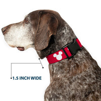 Plastic Clip Collar - Mickey Mouse Ears Icon Red/White