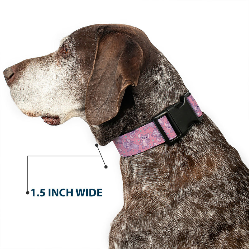 Plastic Clip Collar - Lilo & Stitch Angel Poses Scattered Pinks