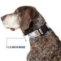 Plastic Clip Collar - Aristocats Toulouse and Berlioz Piano Pose and Musical Notes White/Black