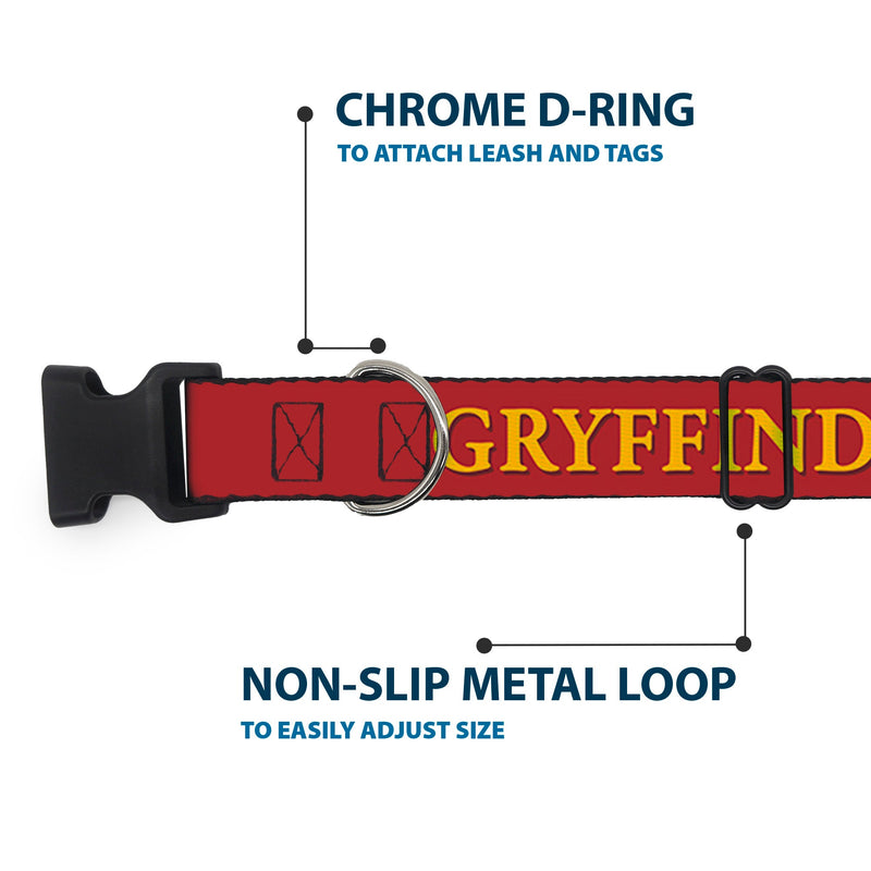 Plastic Clip Collar - Harry Potter GRYFFINDOR & Crest Black/Red