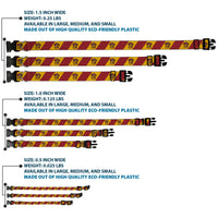 Plastic Clip Collar - GRYFFINDOR Crest Diagonal Stripe Gold/Red