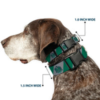 Plastic Clip Collar - SLYTHERIN Crest Diagonal Stripe Gray/Green