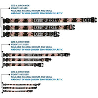 Plastic Clip Collar - DOBBY IS FREE/3-Dobby Poses Star Swirls Black/Gold/White