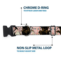 Plastic Clip Collar - DOBBY IS FREE/3-Dobby Poses Star Swirls Black/Gold/White