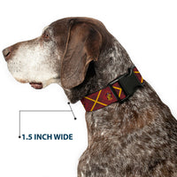 Plastic Clip Collar - Harry Potter Gryffindor Crest Plaid Reds/Gold