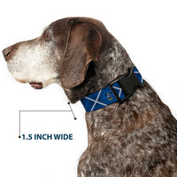 Plastic Clip Collar - Harry Potter Ravenclaw Crest Plaid Blues/Gray