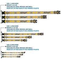 Plastic Clip Collar - Harry Potter HUFFLEPUFF/Stars Argyle Plaid Gray/Gold/Browns