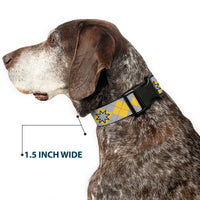 Plastic Clip Collar - Harry Potter HUFFLEPUFF/Stars Argyle Plaid Gray/Gold/Browns