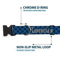 Plastic Clip Collar - Harry Potter RAVENCLAW Checker Blues/Grays