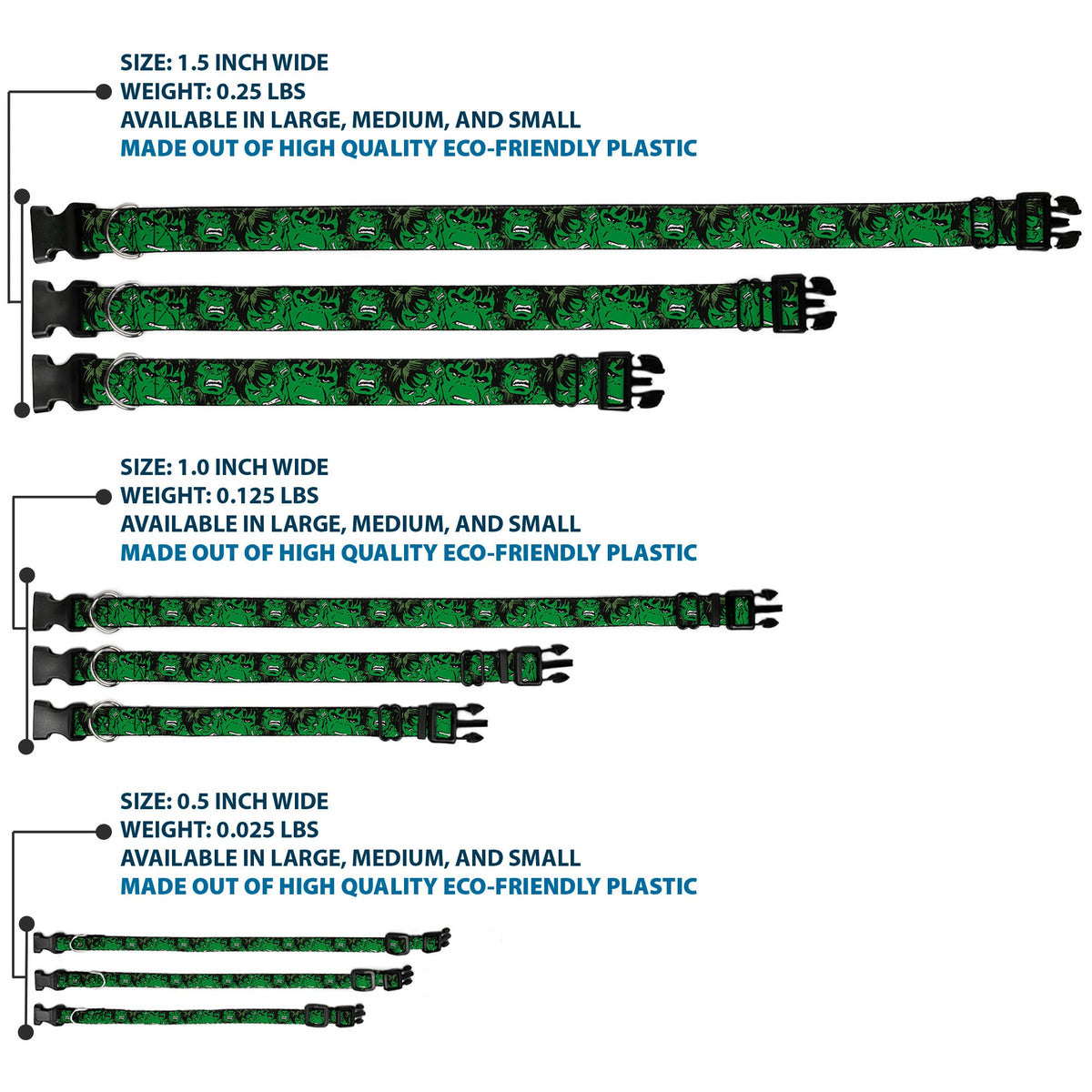 Plastic Clip Collar - The Hulk Stacked