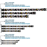 Plastic Clip Collar - Sylvester and Tweety Poses Scattered Charcoal