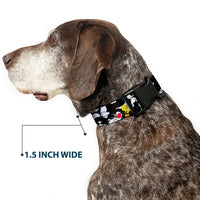 Plastic Clip Collar - Sylvester and Tweety Poses Scattered Charcoal
