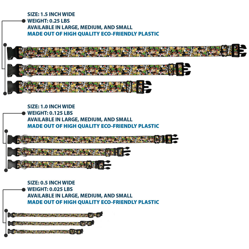 Plastic Clip Collar - Looney Tunes 6-Character Stacked Collage4