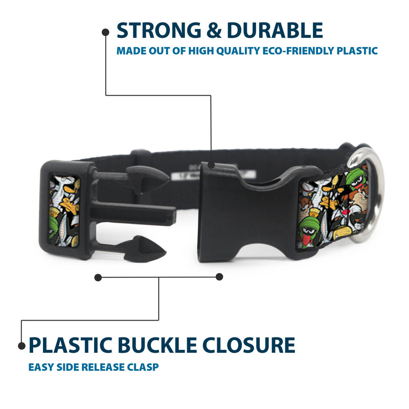Plastic Clip Collar - Looney Tunes 6-Character Stacked Collage4