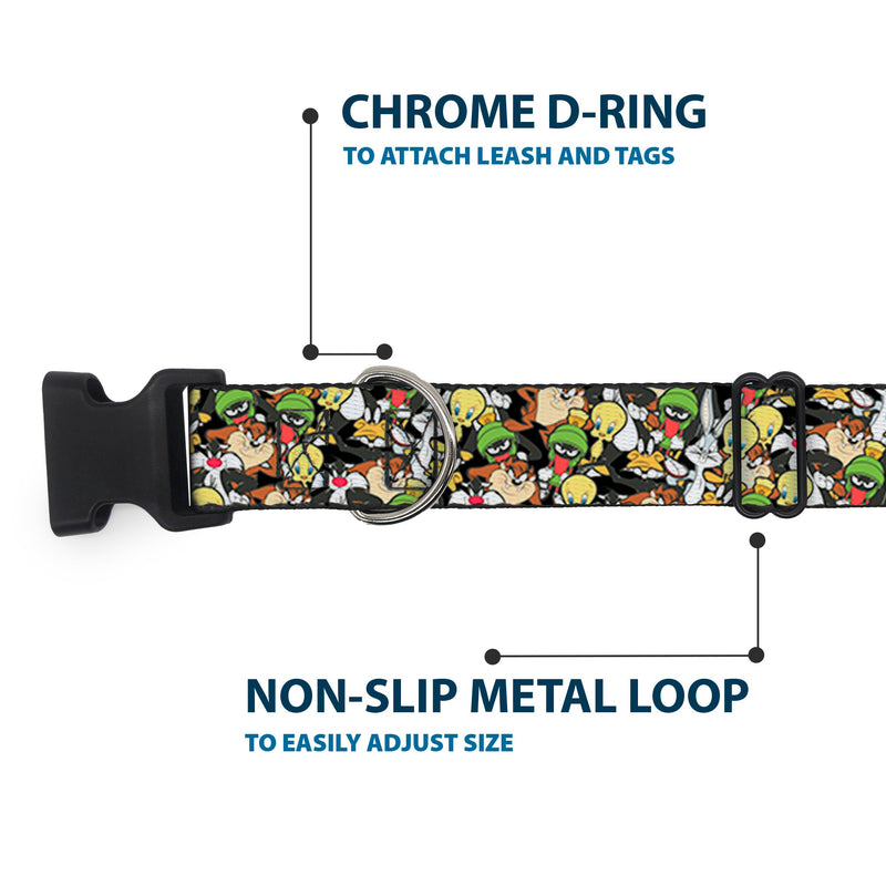 Plastic Clip Collar - Looney Tunes 6-Character Stacked Collage4