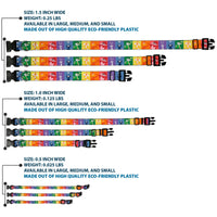 Plastic Clip Collar - Looney Tunes 6-Character Pose Pride Blocks Multi Color
