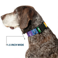 Plastic Clip Collar - Looney Tunes 6-Character Pose Pride Blocks Multi Color